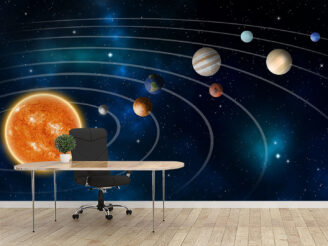 Space solar system planets wallpaper design