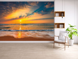 sunset wallpaper design mockup